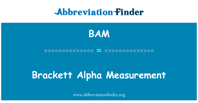 BAM: Бракетт альфа измерение