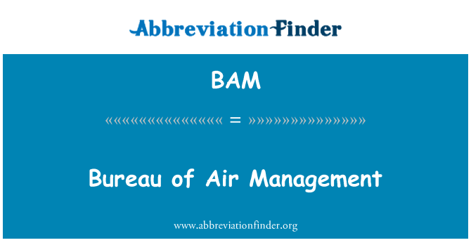 BAM: 공기 관리의 국