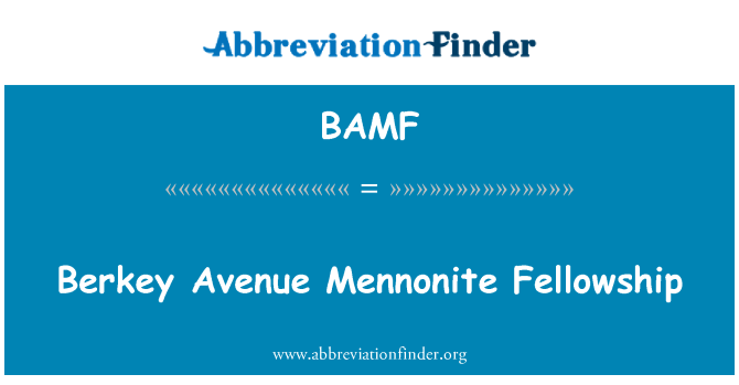 BAMF: Berkey 애비뉴 Mennonite 친목