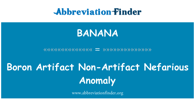 BANANA: Bore Artifact ki pa Artifact Nefarious a ki pa nòmal