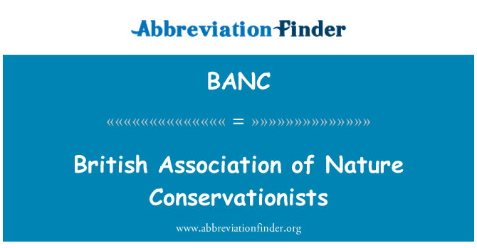 BANC: 英国自然保护主义者协会