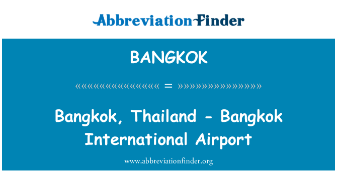 BANGKOK: Bangkok, Thailand - Bangkok International Airport