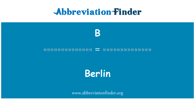 B: Berlín