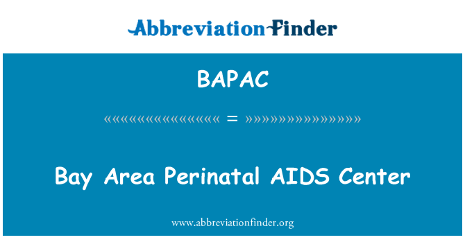 BAPAC: 베이 지역 Perinatal 에이즈 센터