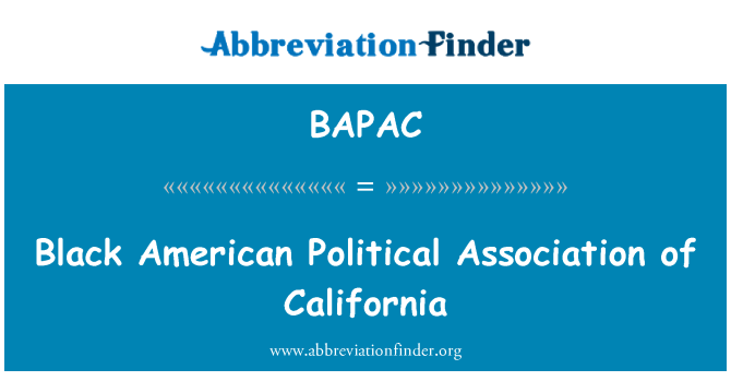 BAPAC: Noire américaine Association politique de Californie