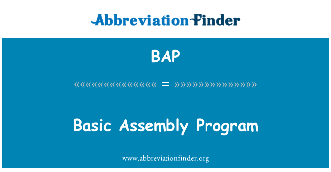 BAP: Grunnleggende forsamlingen Program
