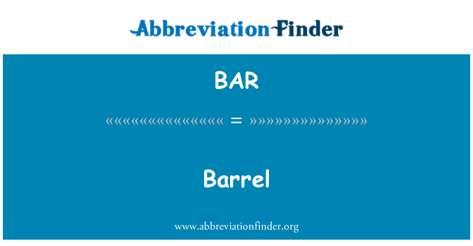 BAR: Tønde