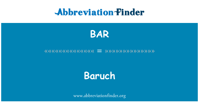 BAR: Baruch