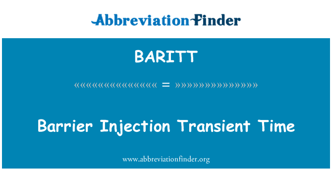 BARITT: מחסום הזרקת חולף הזמן