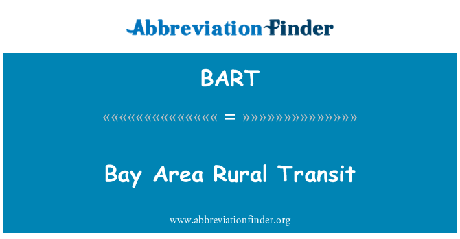 BART: Bay Area rurale transito