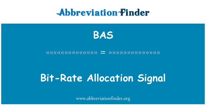 BAS: Bithastighet tildeling Signal