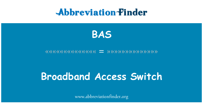 BAS: Switch de acesso em banda larga
