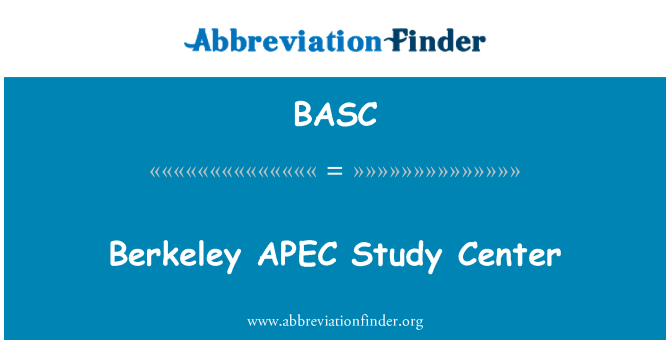 BASC: Iċ-ċentru ta ' l-istudju APEC Berkeley