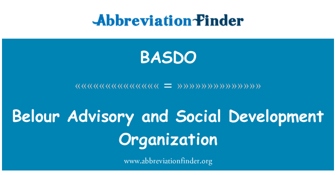 BASDO: Belour सलाहकार और सामाजिक विकास संगठन