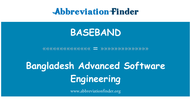 BASEBAND: Bangladeš, napredne programske opreme
