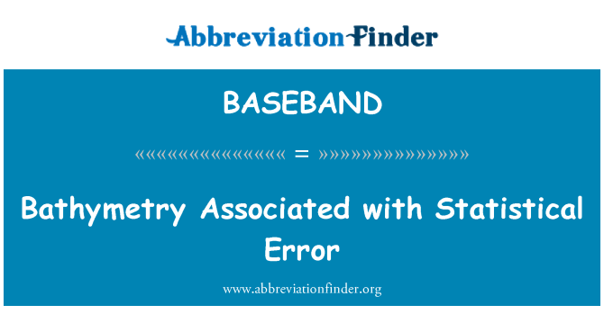 BASEBAND: Batimetria associada com erro estatístico