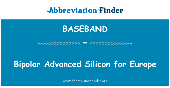 BASEBAND: Bipolar Advanced Silicon for Europe