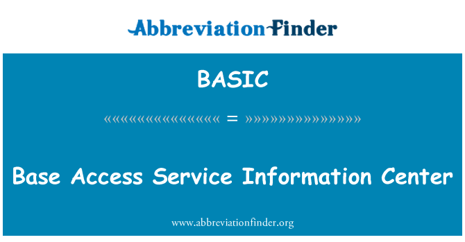 BASIC: Baz aksè sèvis enfòmasyon sant