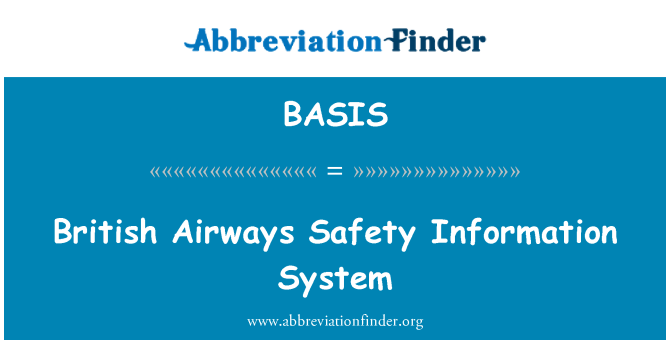 BASIS: British Airways-Sicherheits-Informations-System
