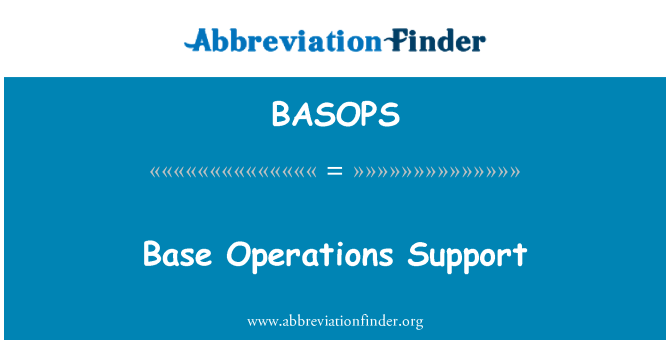 BASOPS: Base operationer støtte