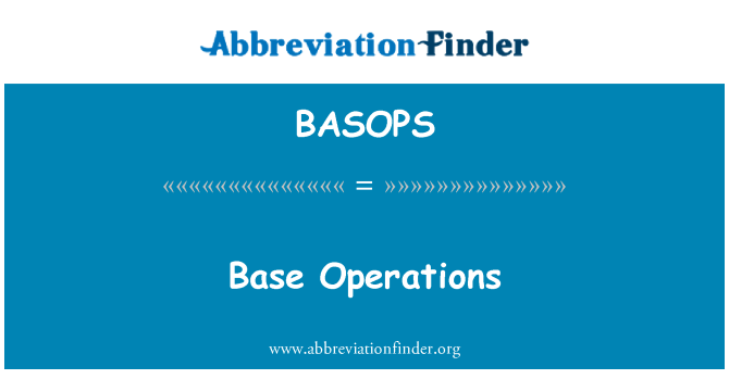 BASOPS: Base d'operacions