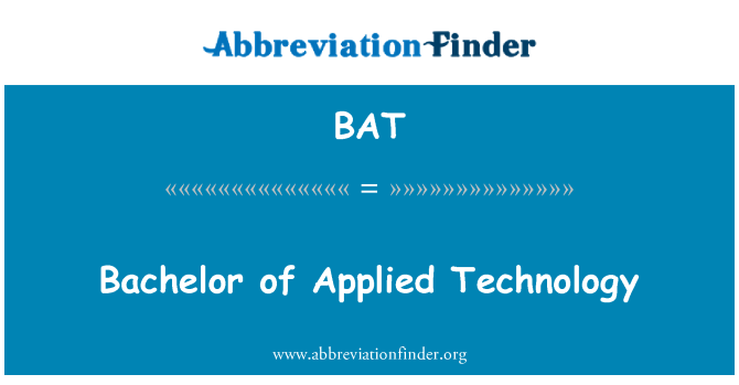 BAT: Bakalár aplikované technológie