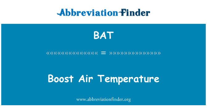 BAT: טמפרטורת האוויר דחיפה