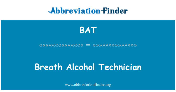 BAT: فني الكحول التنفس