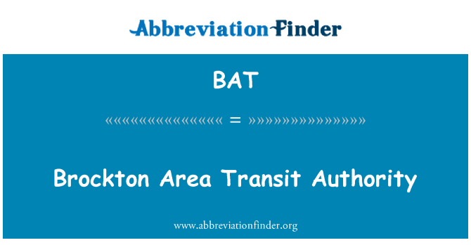BAT: Brockton Area Transit Authority