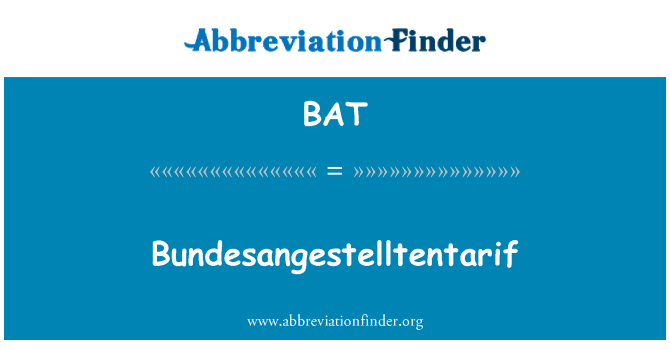 BAT: Bundesangestelltentarif