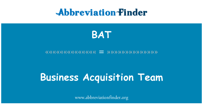 BAT: Business-Akquisition-Team