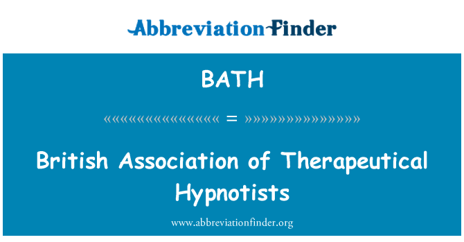 BATH: Britská asociace terapeutických hypnotists