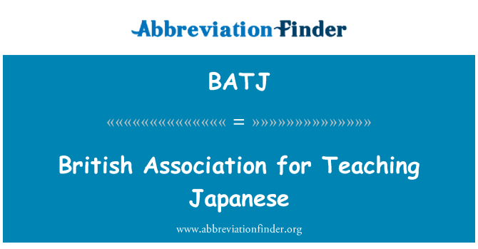 BATJ: British Association for undervisning japanska