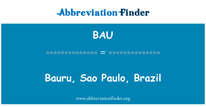 BAU: Bauru, Sao Paulo, Brazilië