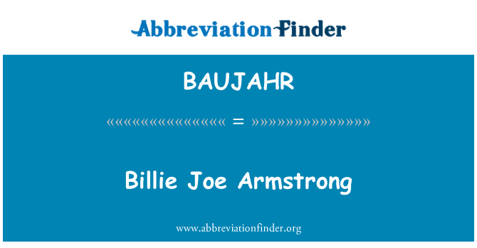 BAUJAHR: Billie Joe Armstrong