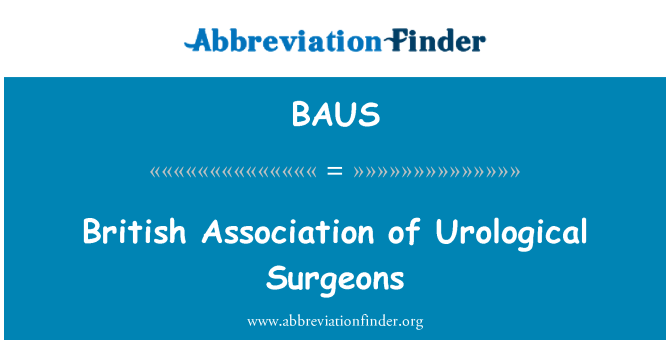 BAUS: Associació britànica de cirurgians UROLÒGICS