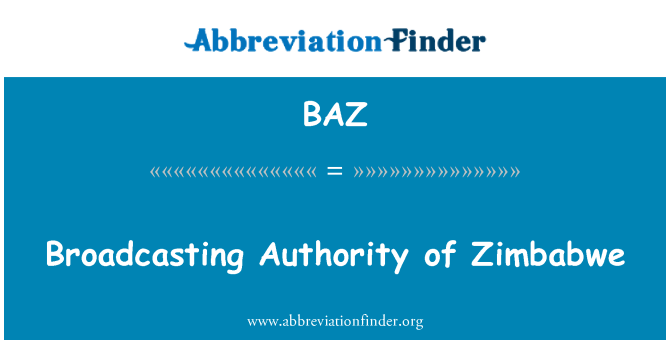 BAZ: Vysílání orgán Zimbabwe