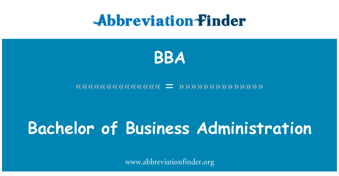 BBA: Laurea in Business Administration