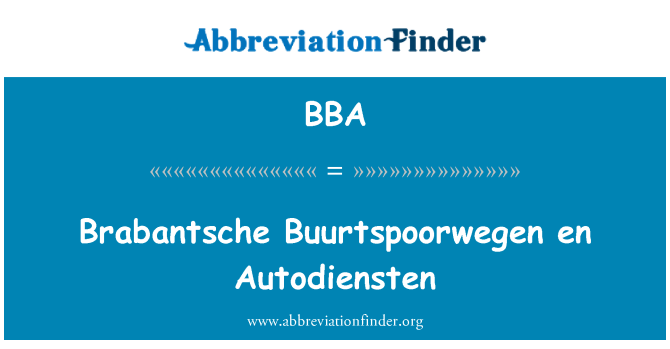 BBA: Brabantsche Buurtspoorwegen Fi Autodiensten