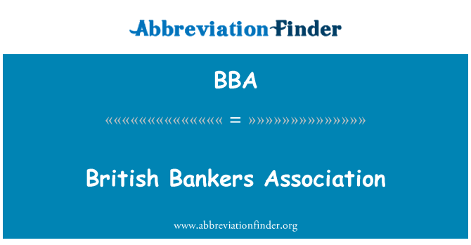 BBA: British Bankers Association