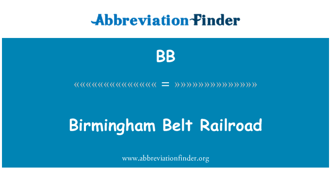 BB: Birmingham bälte Railroad