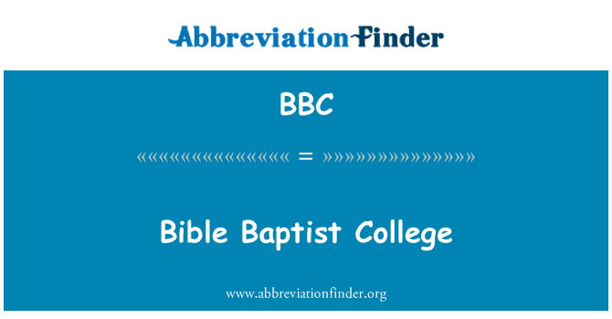 BBC: Bibbja Baptist Kulleġġ