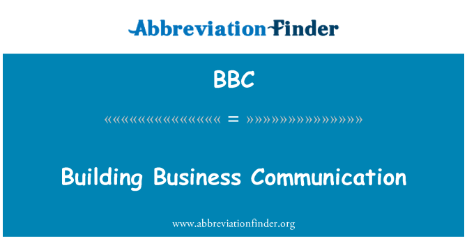 BBC: Gradnjo poslovno komuniciranje