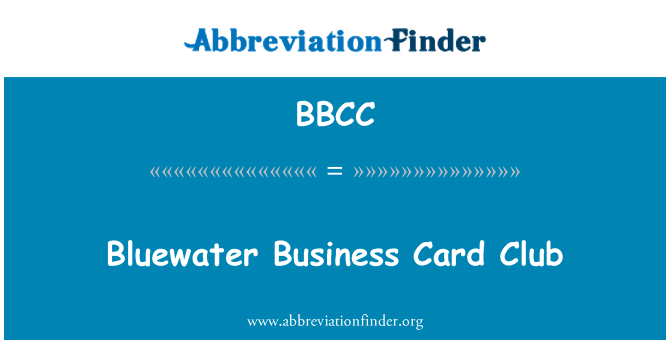 BBCC: Bluewater vizitko Club
