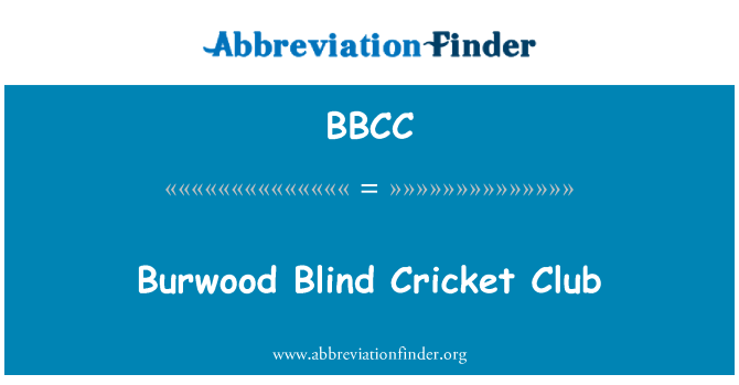 BBCC: Burwood 盲人板球俱樂部