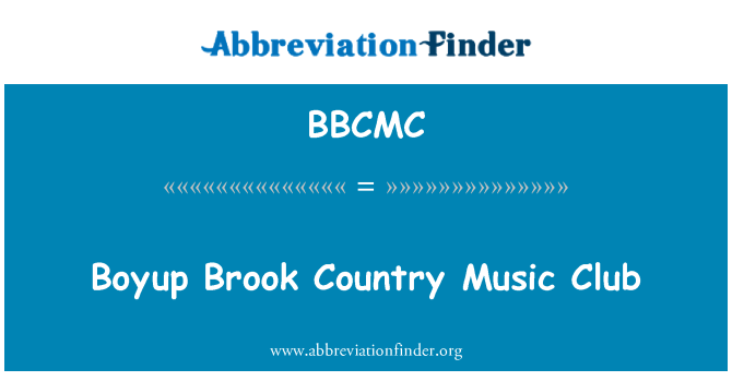 BBCMC: Boyup Brook Country müzik kulübü
