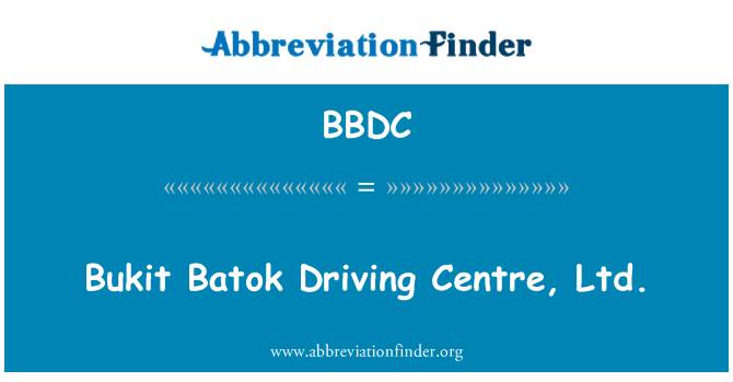 BBDC: Bukit Batok jazdy centrum, Ltd.