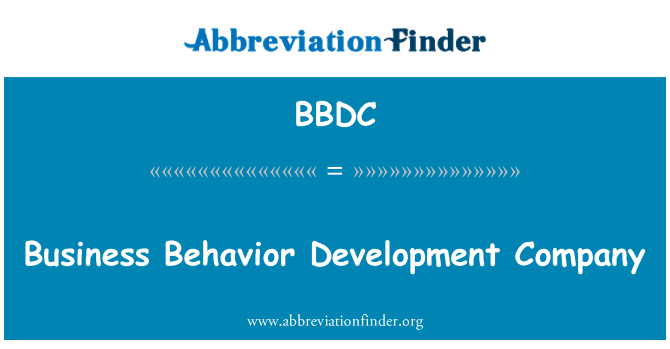 BBDC: Business Behavior Development Company
