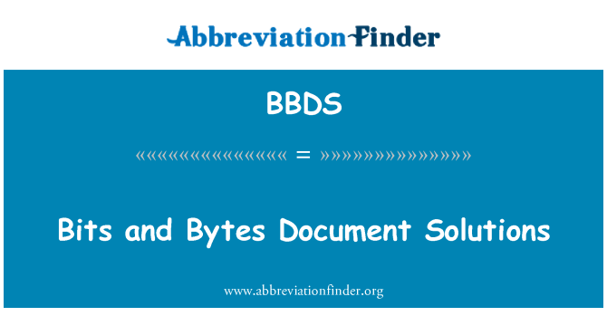 BBDS: Biţi şi octeţi Document soluţii