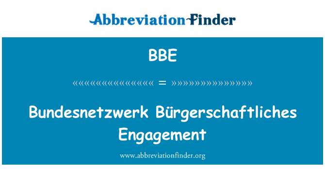 BBE: Bundesnetzwerk Bürgerschaftliches Engagement